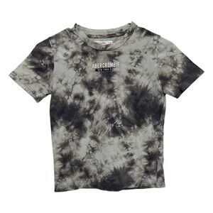 Abercrombie & Fitch Kids Boys Size 7/8 Tie-Dye T-Shirt Grey Black Short Sleeve